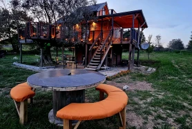 4860 M2 ARAZİ İÇİNDE ÖZEL YAPIM AĞAÇ EV